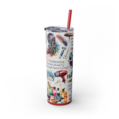 Hairdresser Life EcoChic 20oz Skinny Stainless Steel Tumbler with Straw