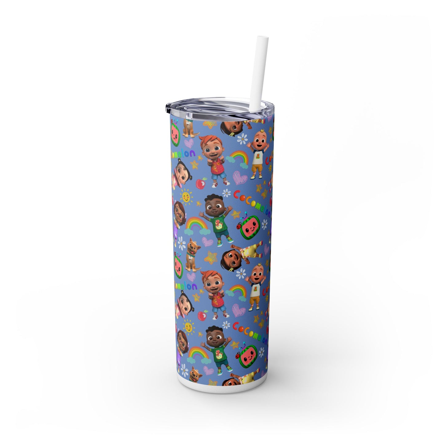 Coco Melon Skinny Tumbler with Straw, 20oz