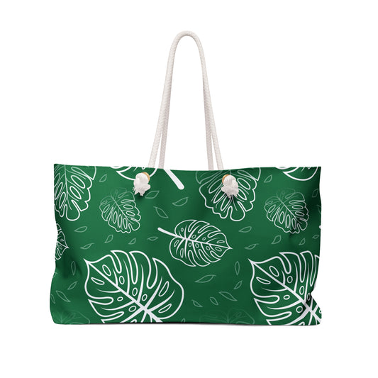 Tropical Leaves Weekender Bag