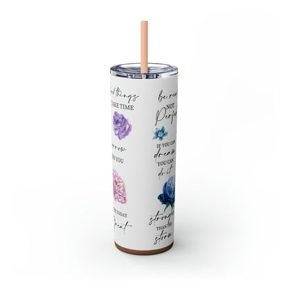 Choose to be happy! Skinny Tumbler, 20oz