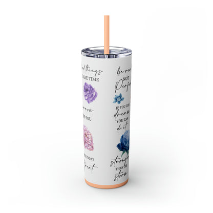 Choose to be happy! Skinny Tumbler, 20oz