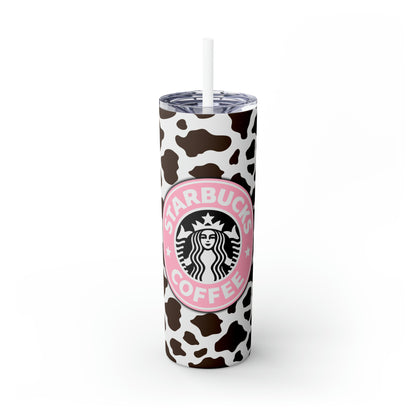 Starbucks Coffee Pink & Brown Skinny Tumbler, 20oz
