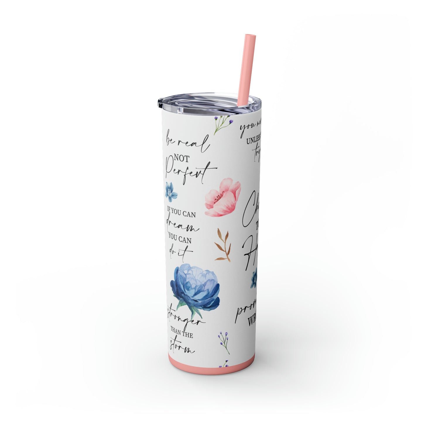 Choose to be happy! Skinny Tumbler, 20oz
