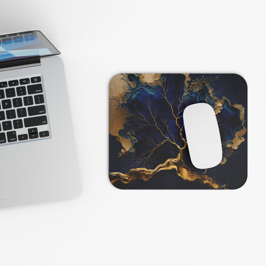 Gold, & Blue Mouse Pad (Rectangle)