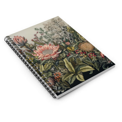 Victorian Embroidery Journal or Notebook. Diary Notes Spiral Notebook - Ruled Lined