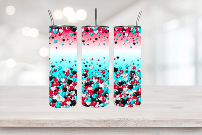 Tik Tok Hearts Enthusiast’s 20oz Slim Trendsetter Tumbler