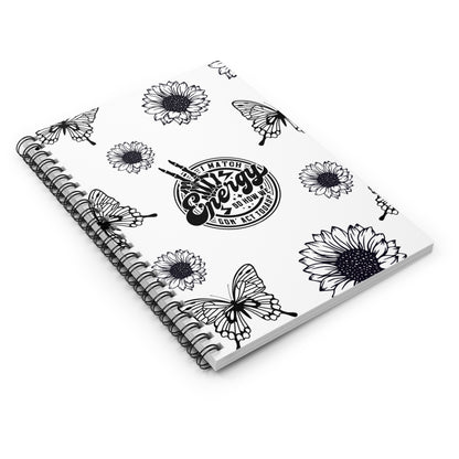 I match energy Journal or Notebook. Minimalist, Notes Spiral Notebook - Ruled Line