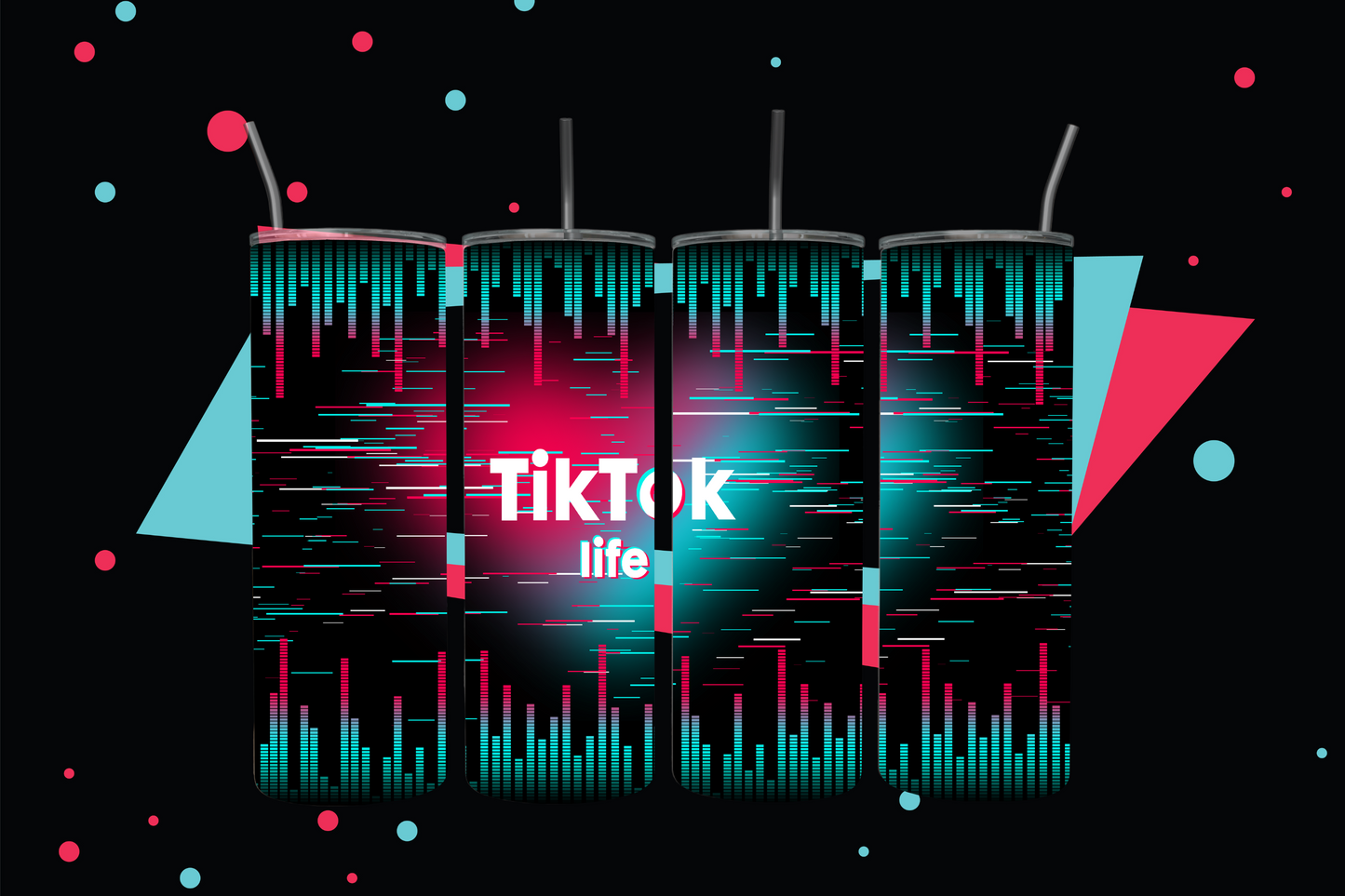 Tik Tok Life Skinny Tumbler, 20oz