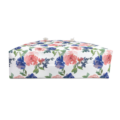 Blue & Pink Floral Weekender Bag