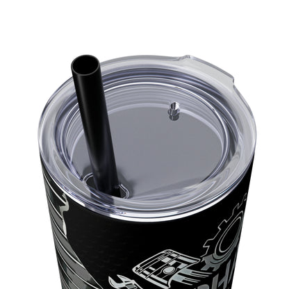 Mechanics Rate Skinny Tumbler with Straw, 20oz