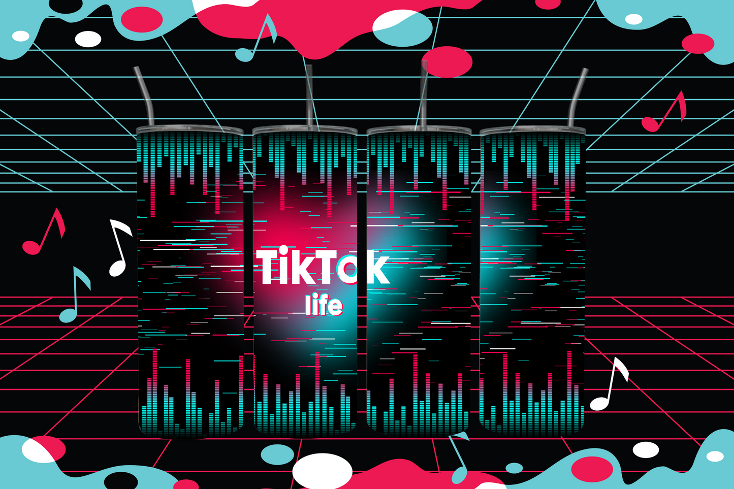 Tik Tok Life Skinny Tumbler, 20oz