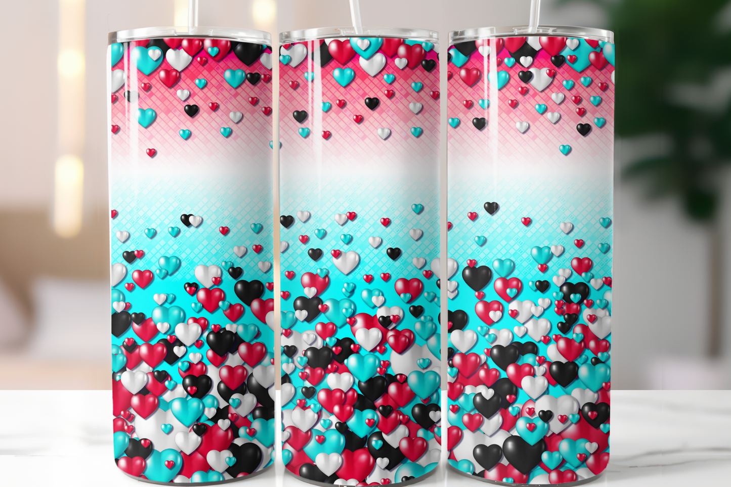 Tik Tok Hearts Enthusiast’s 20oz Slim Trendsetter Tumbler