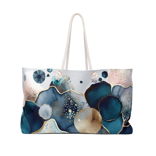 Blue and Blush Weekender Bag