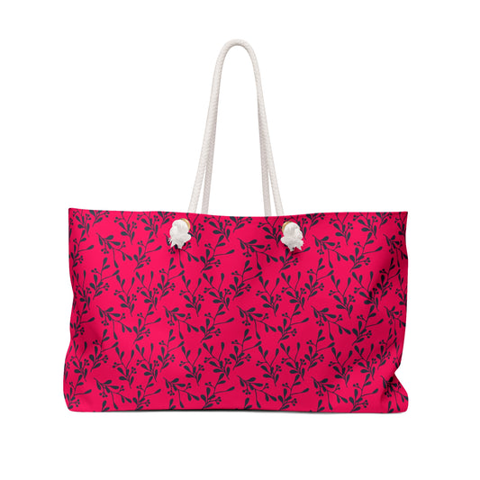 Pink Floral Weekender Bag