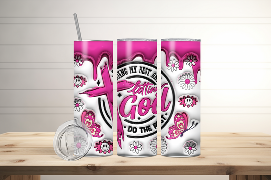 Doing my best and letting God do the rest, Skinny Tumbler, 20oz
