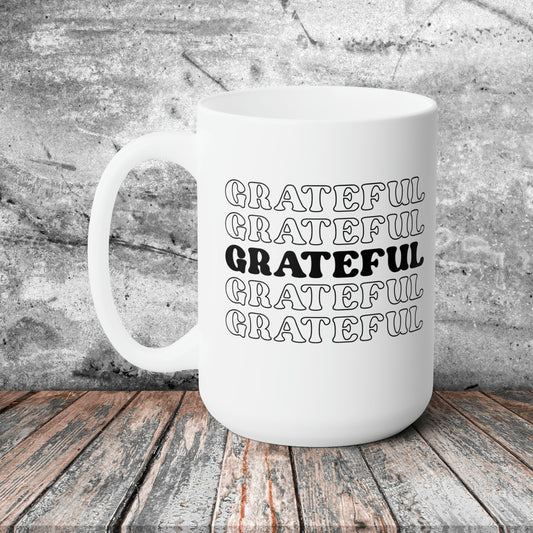 Grateful! Fall Ceramic Mug 15oz