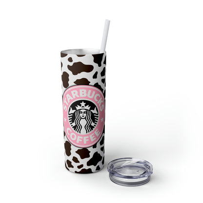 Starbucks Coffee Pink & Brown Skinny Tumbler, 20oz