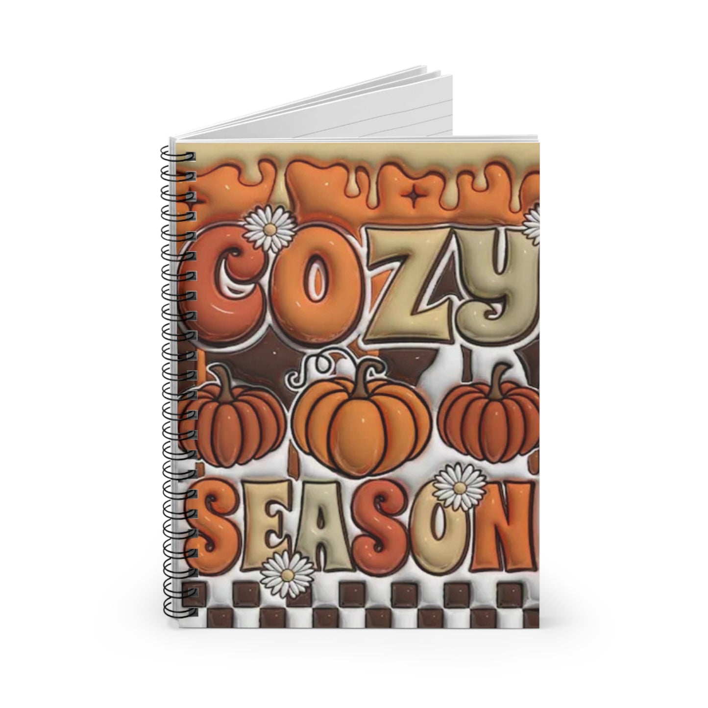 Cozy Season, Fall! Journal or Notebook. Minimalist, Notes Spiral Notebook - Ruled Line