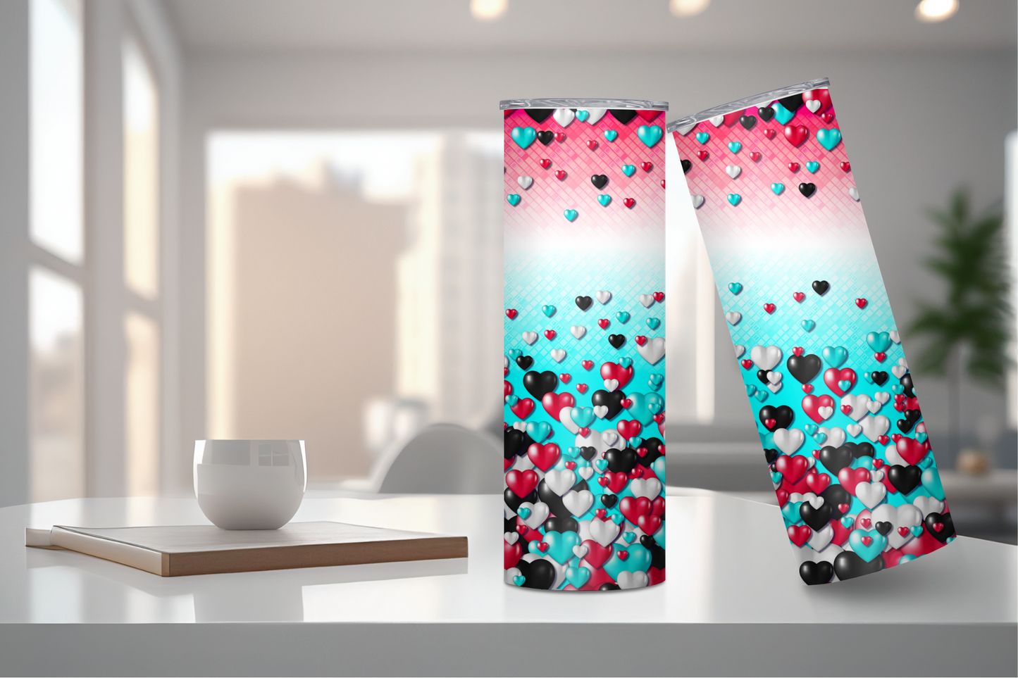 Tik Tok Hearts Enthusiast’s 20oz Slim Trendsetter Tumbler