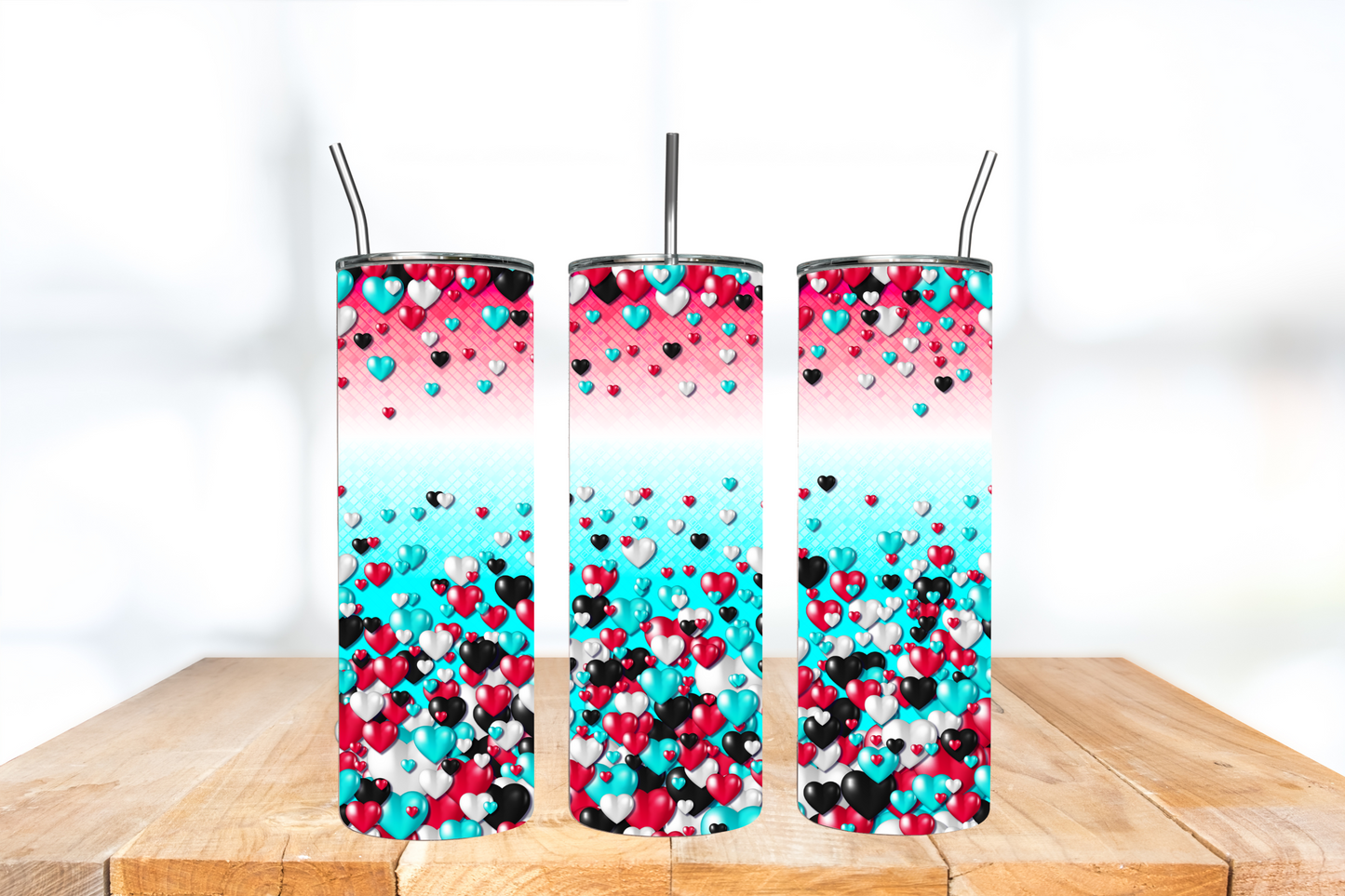 Tik Tok Hearts Enthusiast’s 20oz Slim Trendsetter Tumbler