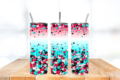 Tik Tok Hearts Enthusiast’s 20oz Slim Trendsetter Tumbler