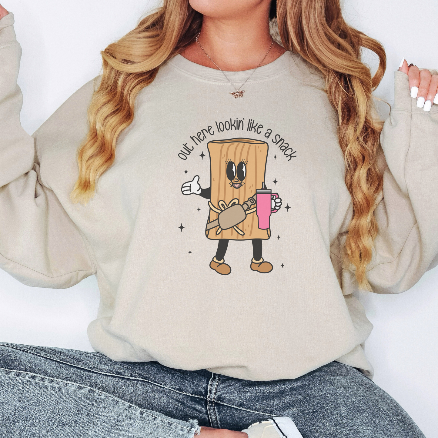 Out Here Looking Like a Snack! Crewneck Sweatshirt