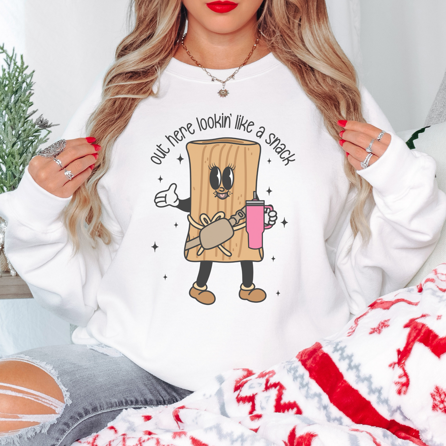 Out Here Looking Like a Snack! Crewneck Sweatshirt