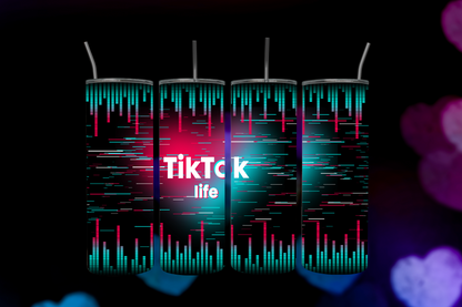 Tik Tok Life Skinny Tumbler, 20oz