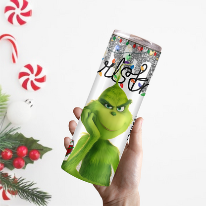 Merry Grinchmas 20oz Skinny Tumbler - Festive & Insulated