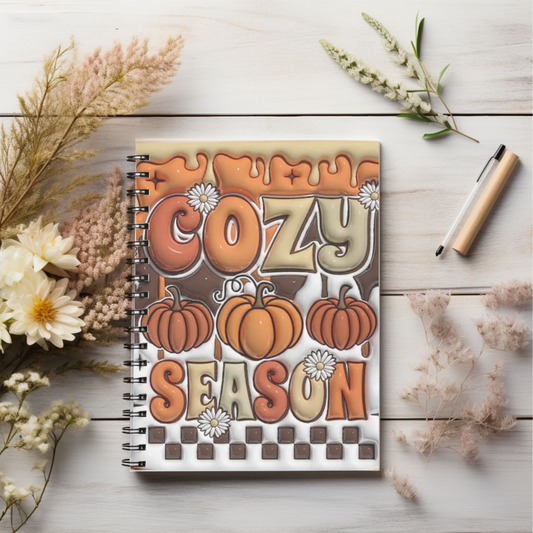 Cozy Season, Fall! Journal or Notebook. Minimalist, Notes Spiral Notebook - Ruled Line