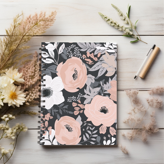 Pretty in Pink boho designed journal or Notebook. Boho, minimalist, Notes Spiral Notebook - Ruled Line