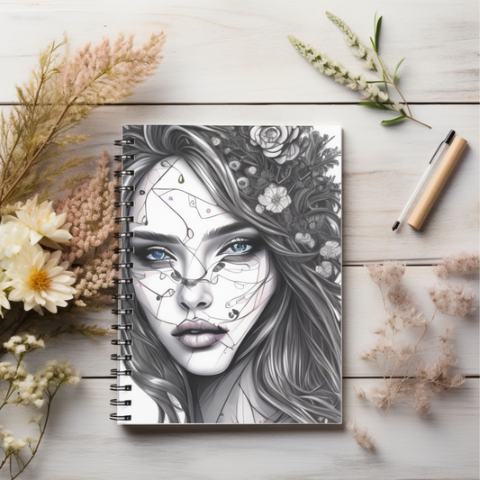 Beautiful Woman! Journal or Notebook. Minimalist, Notes Spiral Notebook - Ruled Line