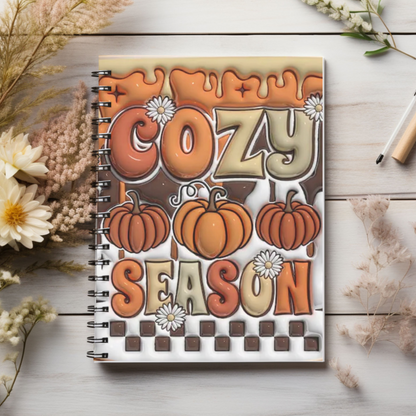 Cozy Season, Fall! Journal or Notebook. Minimalist, Notes Spiral Notebook - Ruled Line