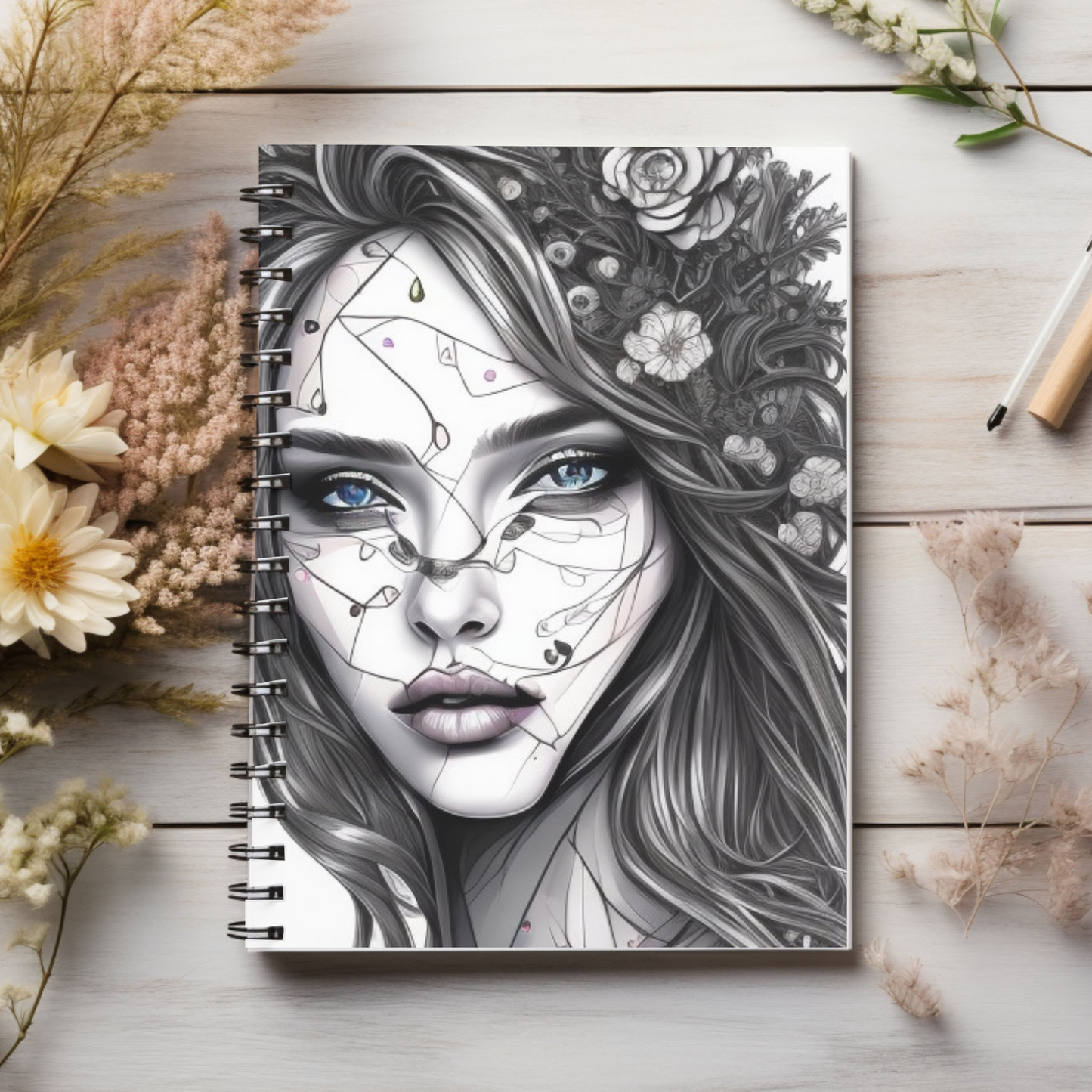 Beautiful Woman! Journal or Notebook. Minimalist, Notes Spiral Notebook - Ruled Line