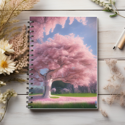 Cherry Blossom Tree! Journal or Notebook. Notes Spiral Notebook - Ruled Line