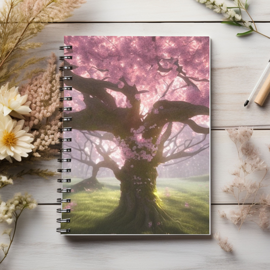 Cherry Blossom Tree! Journal or Notebook. Minimalist, Notes Spiral Notebook - Ruled Line