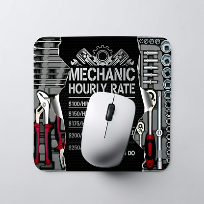 Mechanics Hourly Rate Mouse Pad (Rectangle)