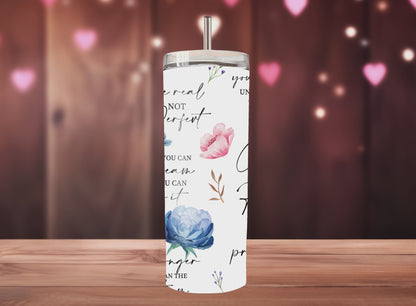 Choose to be happy! Skinny Tumbler, 20oz