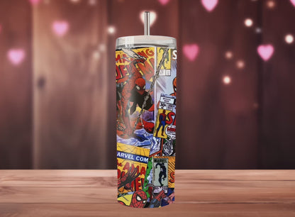 Spider-Man Comic Skinny Tumbler, 20oz